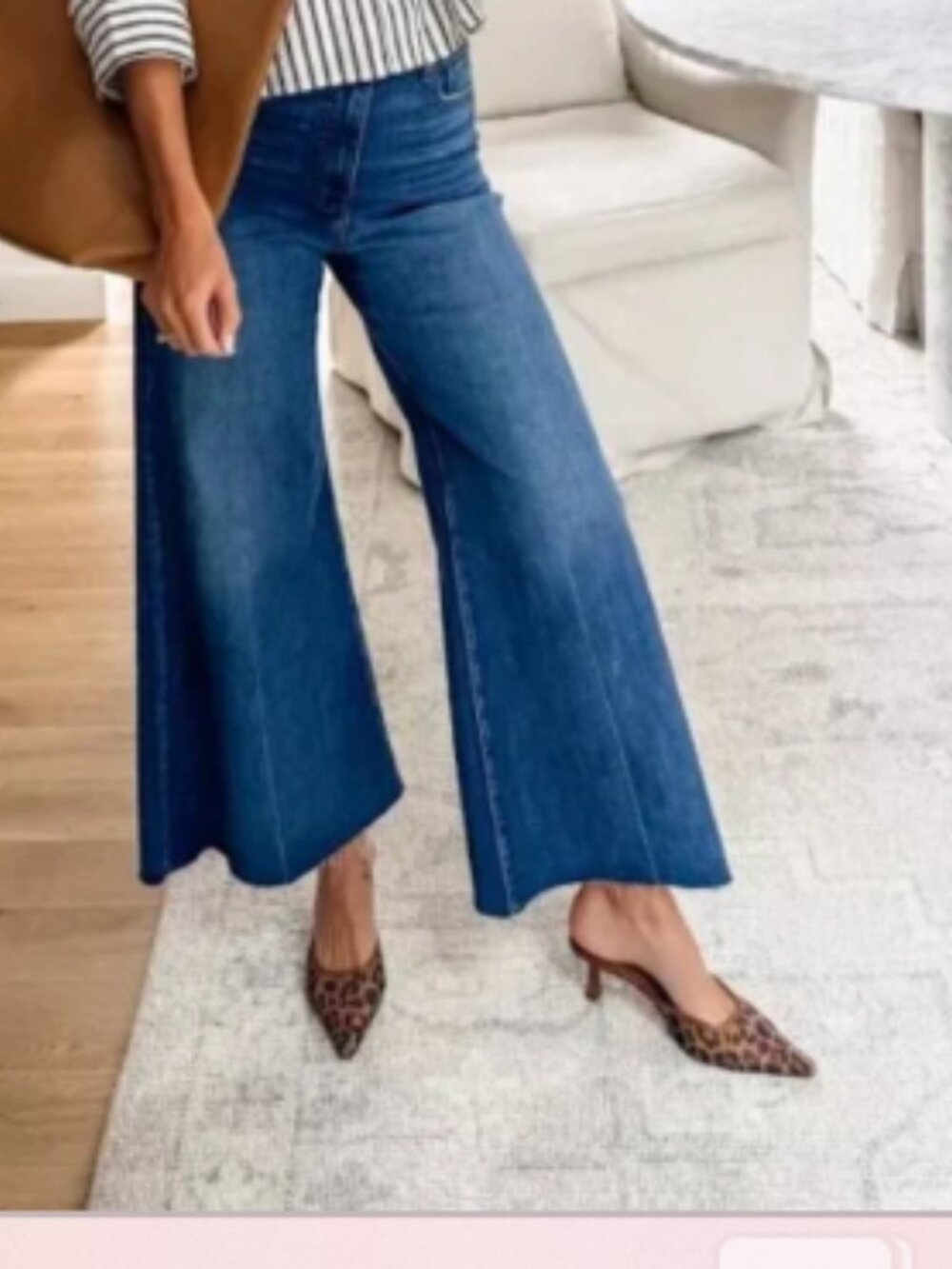 Madewell Flared Wide Leg Frayed Hem Jeans Size 30 - Picture 2 of 11